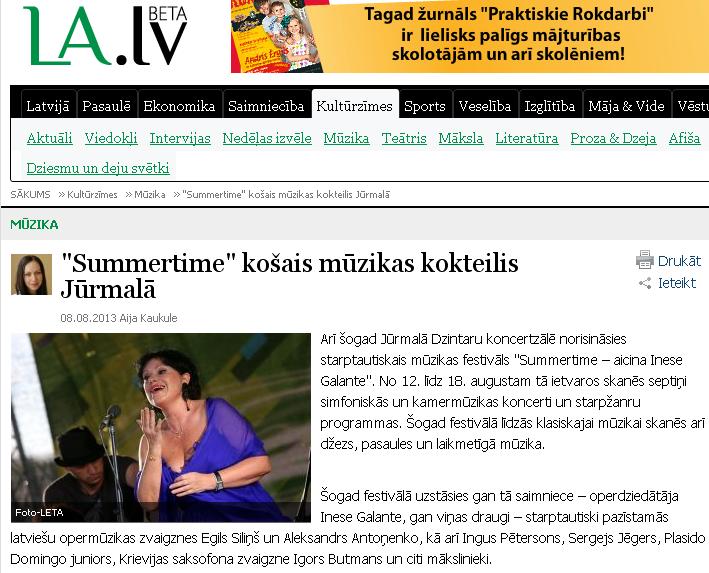 festivals summertime inese galante jurmala 2013