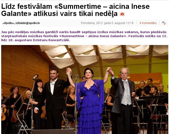 Inese Galante Summertime 2013